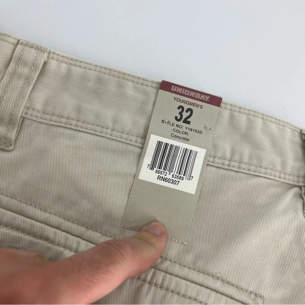 NWT Y2K Unionbay Shorts Mens 32 Tan Baggy Loose Wide Cargo Skater Grunge Hip Hop